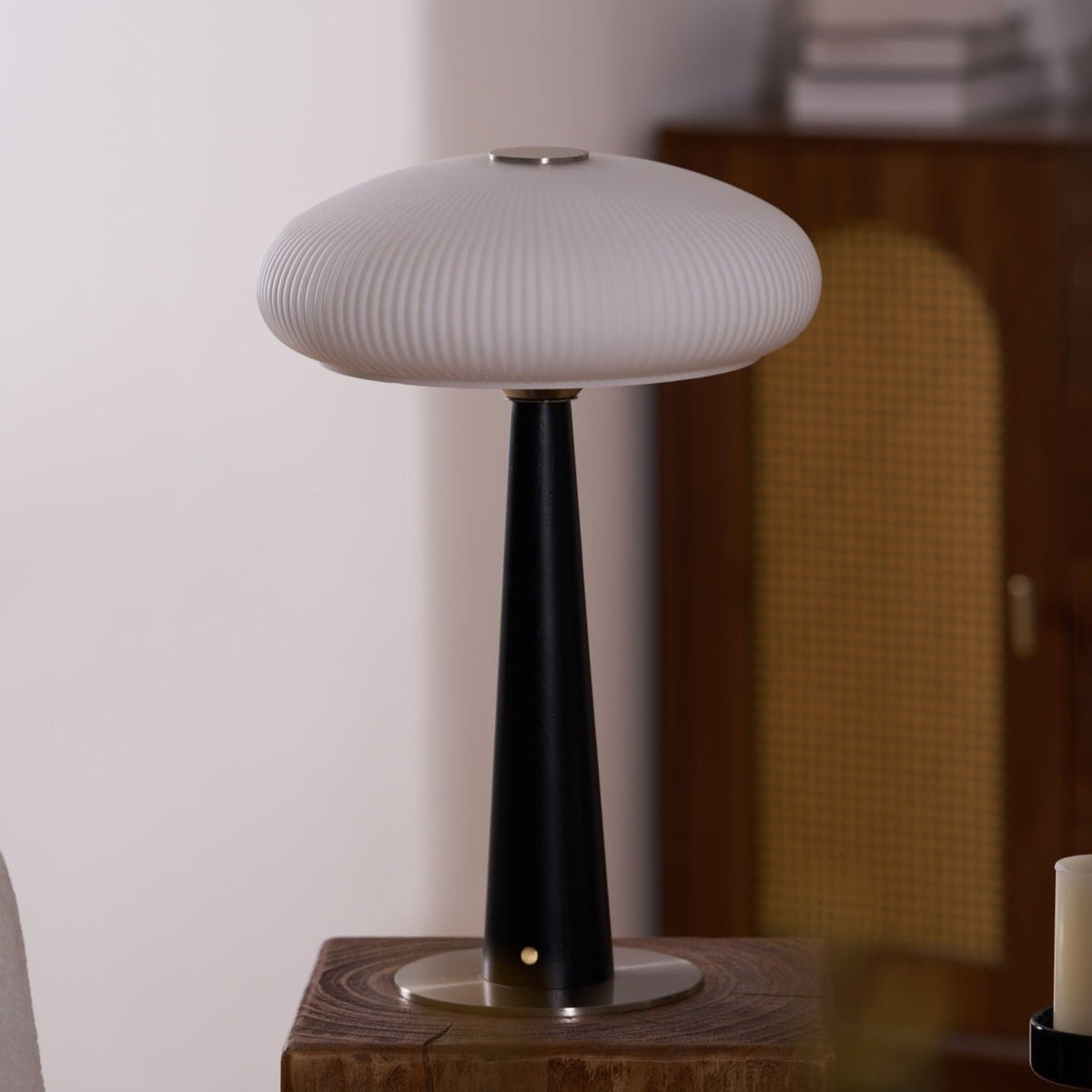 Glow Lampe de Table en Bois Minimaliste