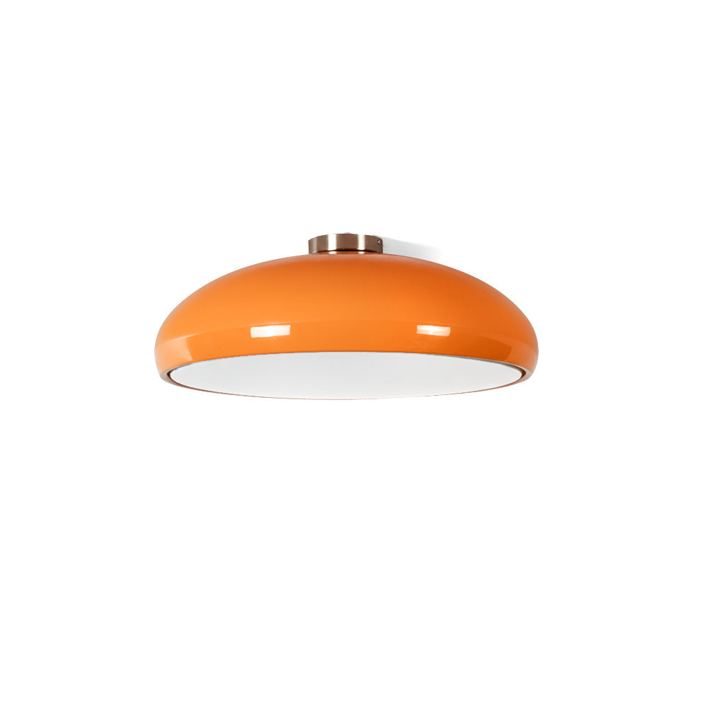 Aicia Ceiling Light in glossy orange, viewed from the front.
