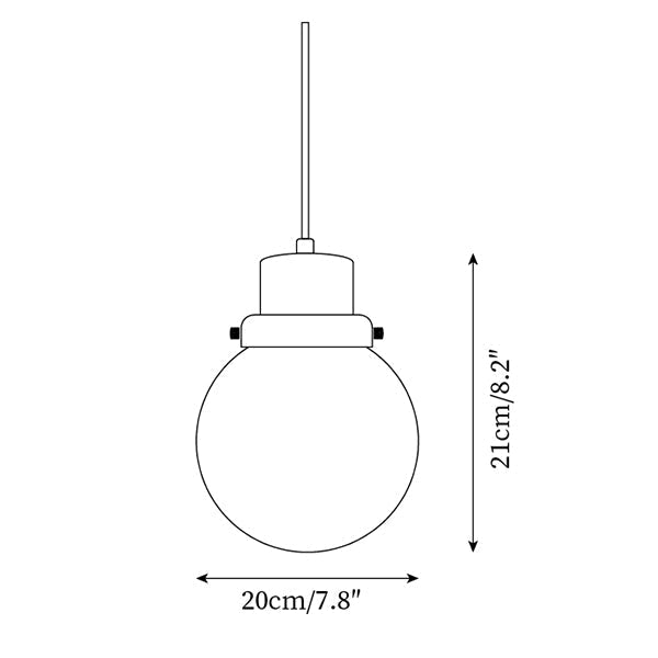 Duvon Globe Pendant Lamp-Neutral Decor