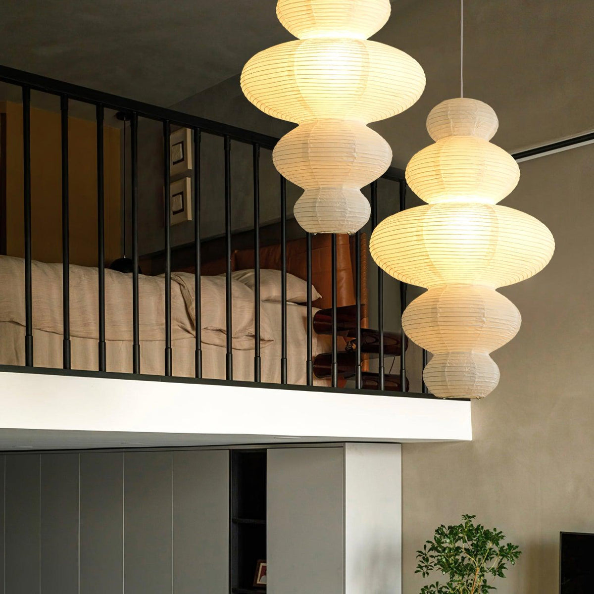 Akari Juni Pendant Lamp-Neutral Decor