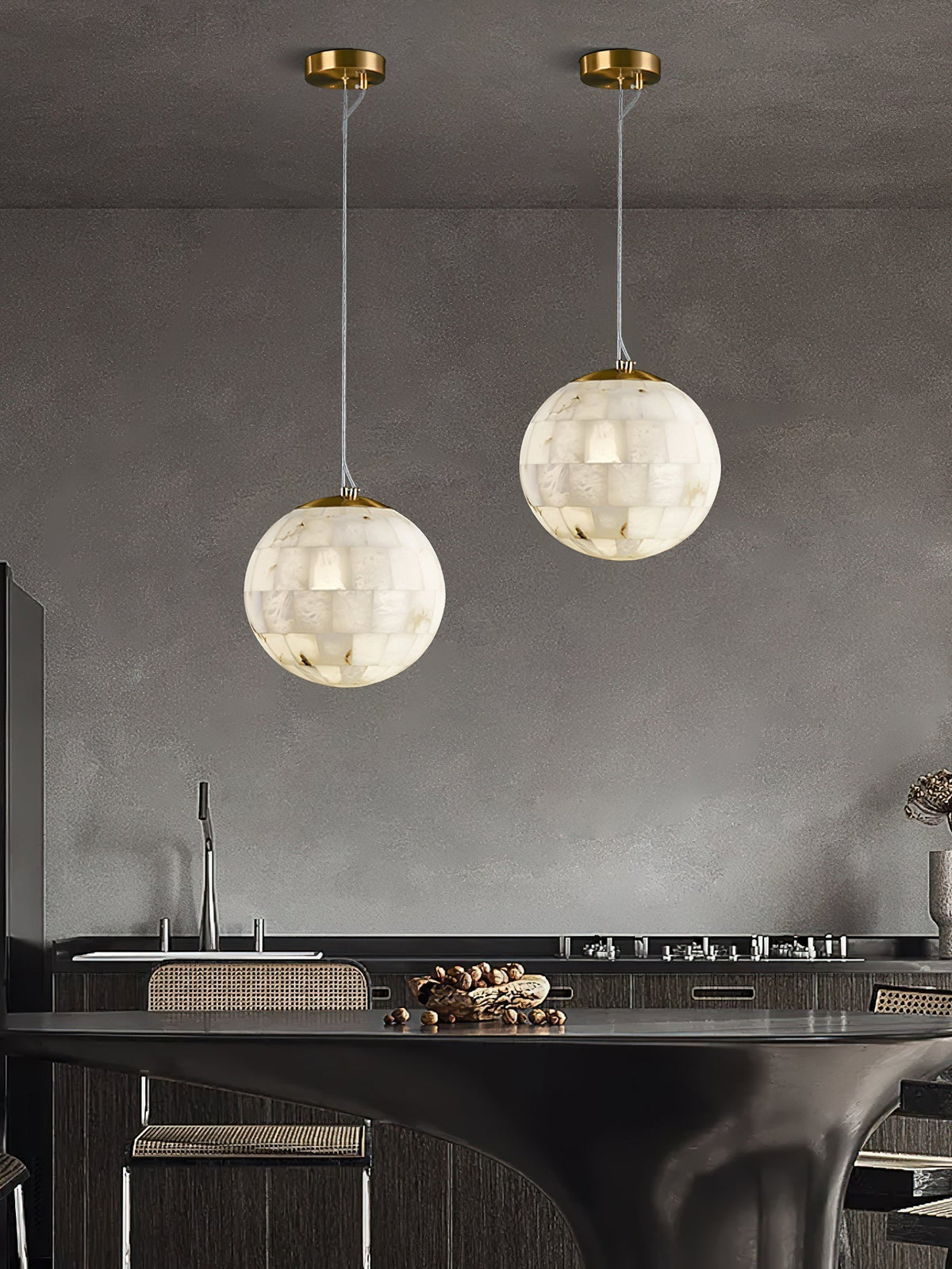 Fljotuvye Suspension en Alabastre Boule Moderne