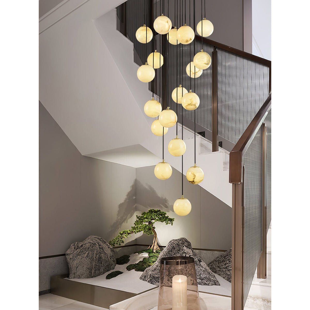 Taren Alabaster Chandelier Balls Cluster-Neutral Decor