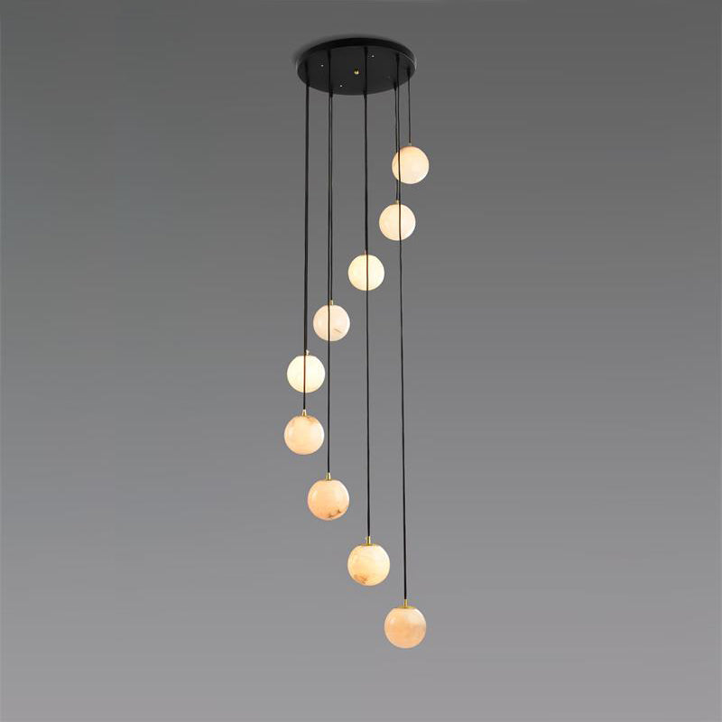 Taren Alabaster Chandelier Balls Cluster-Neutral Decor