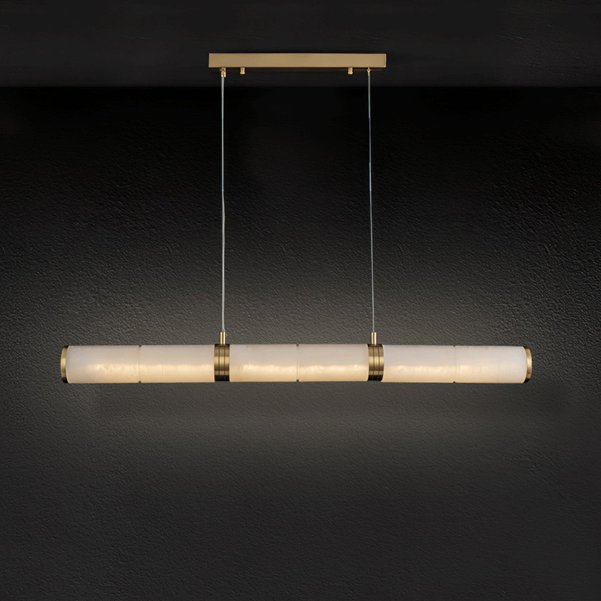 Eira Minimaliste Albâtre Linéaire Pendentif Lumière