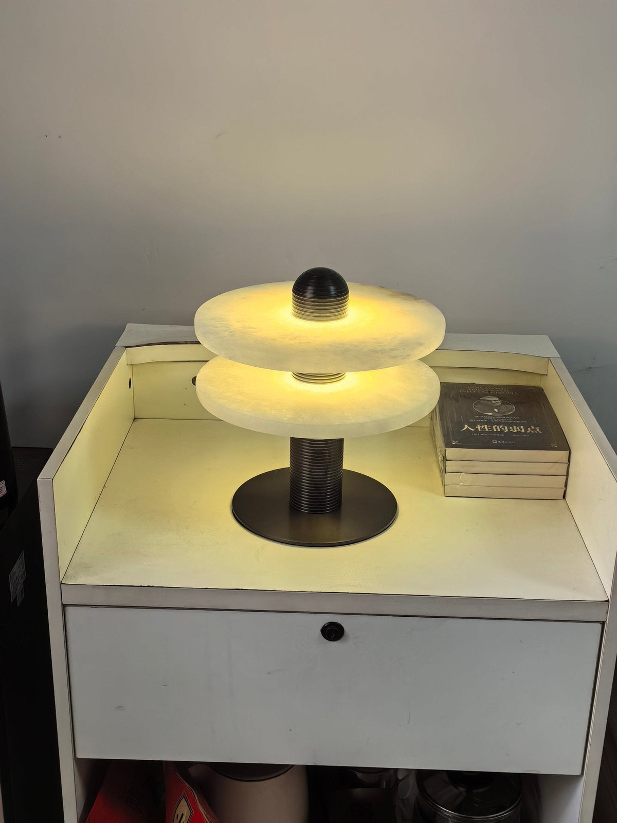 Nerio Lampe de Table Moderne en Albâtre
