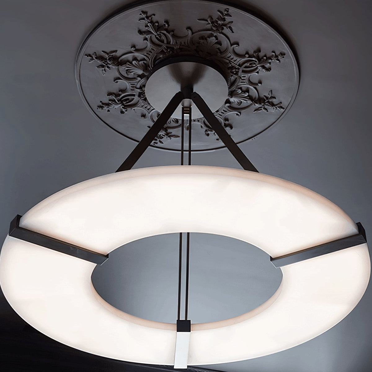Velelia Albâtre Anneau Pendentif Lumière Lustre