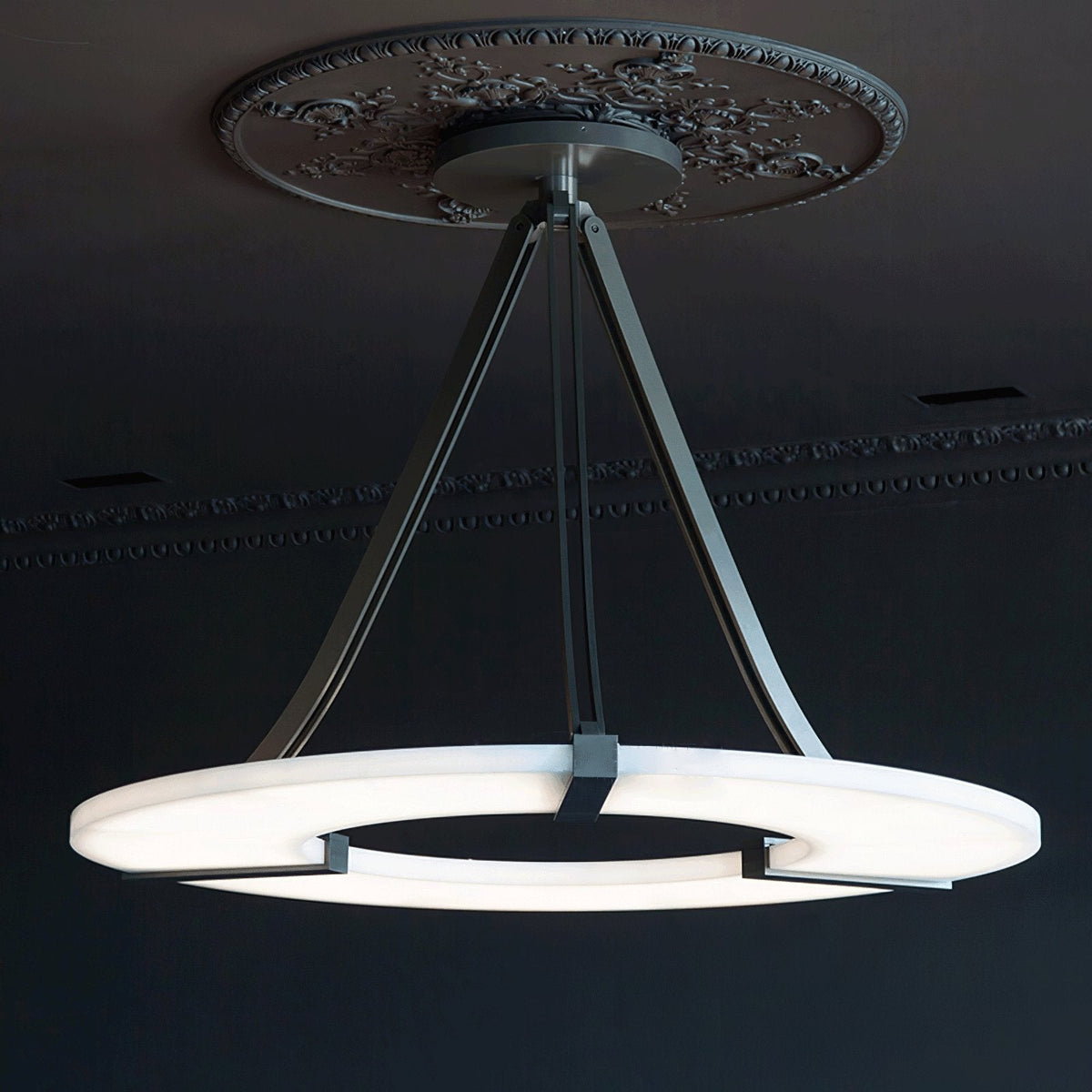 Velelia Albâtre Anneau Pendentif Lumière Lustre