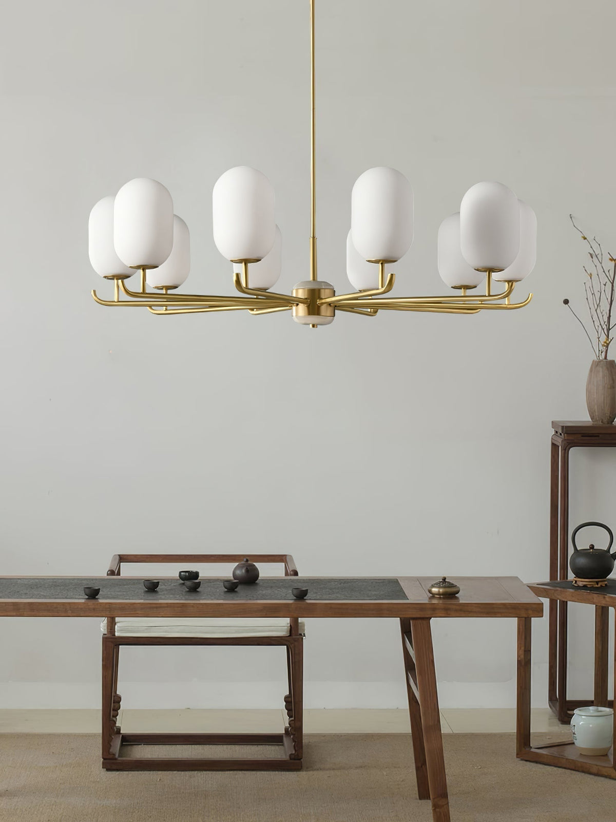 Sifuvyn Lustre Géométrique en Verre Moderne Salon