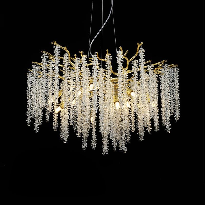 Noraine Lustre Doré Cristal Branche Élégant