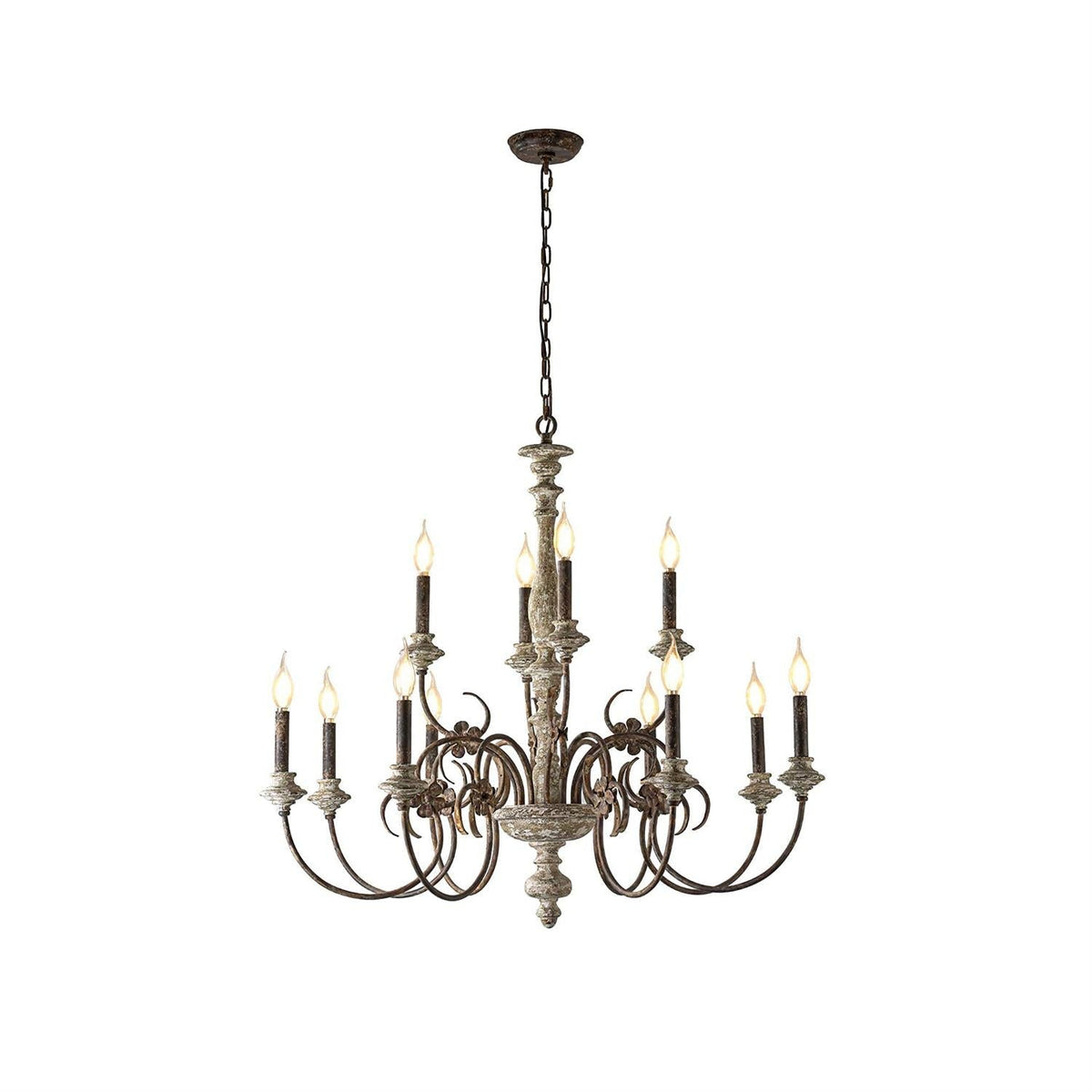 Waegnuvyn Lustre Métal Bougie Traditionnel Salon