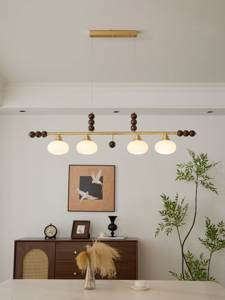 Soleon Suspension Nordique en Verre et Bois