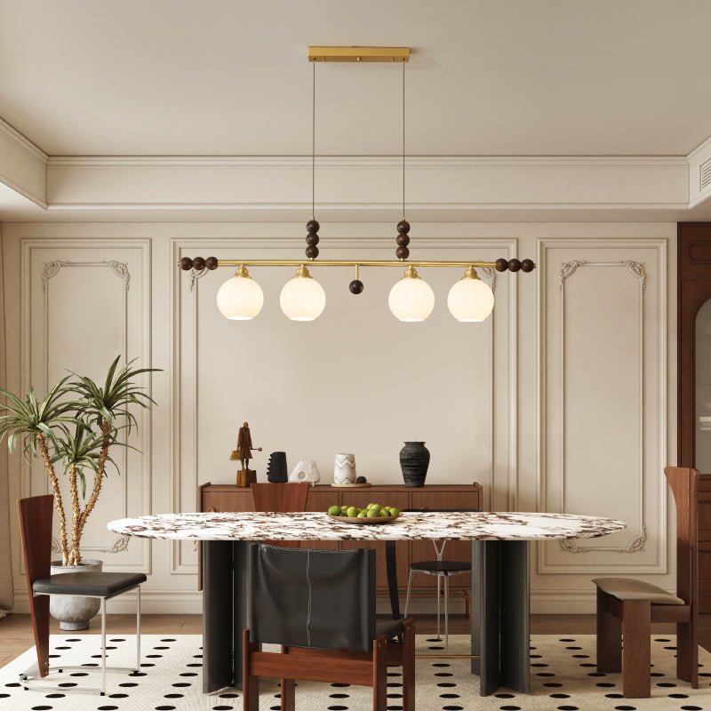 Soleon Suspension Nordique en Verre et Bois