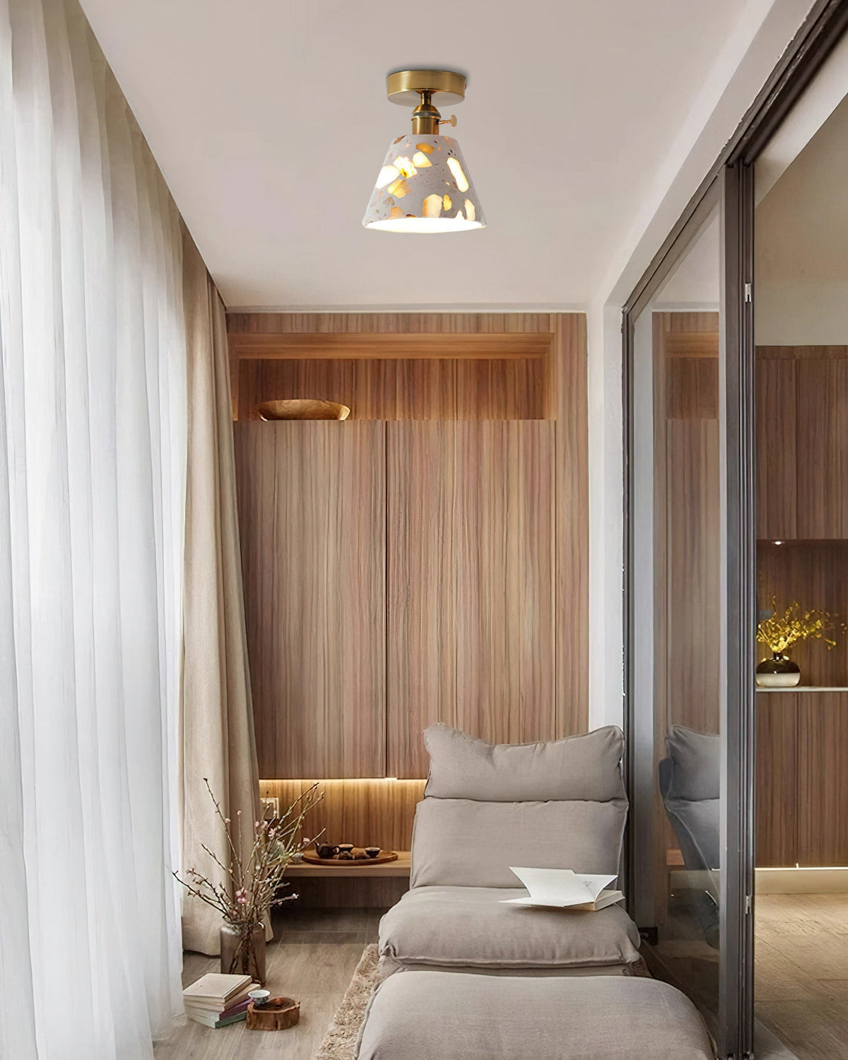 Alvaro Ceiling Lamp, Model D, displaying its wider form.