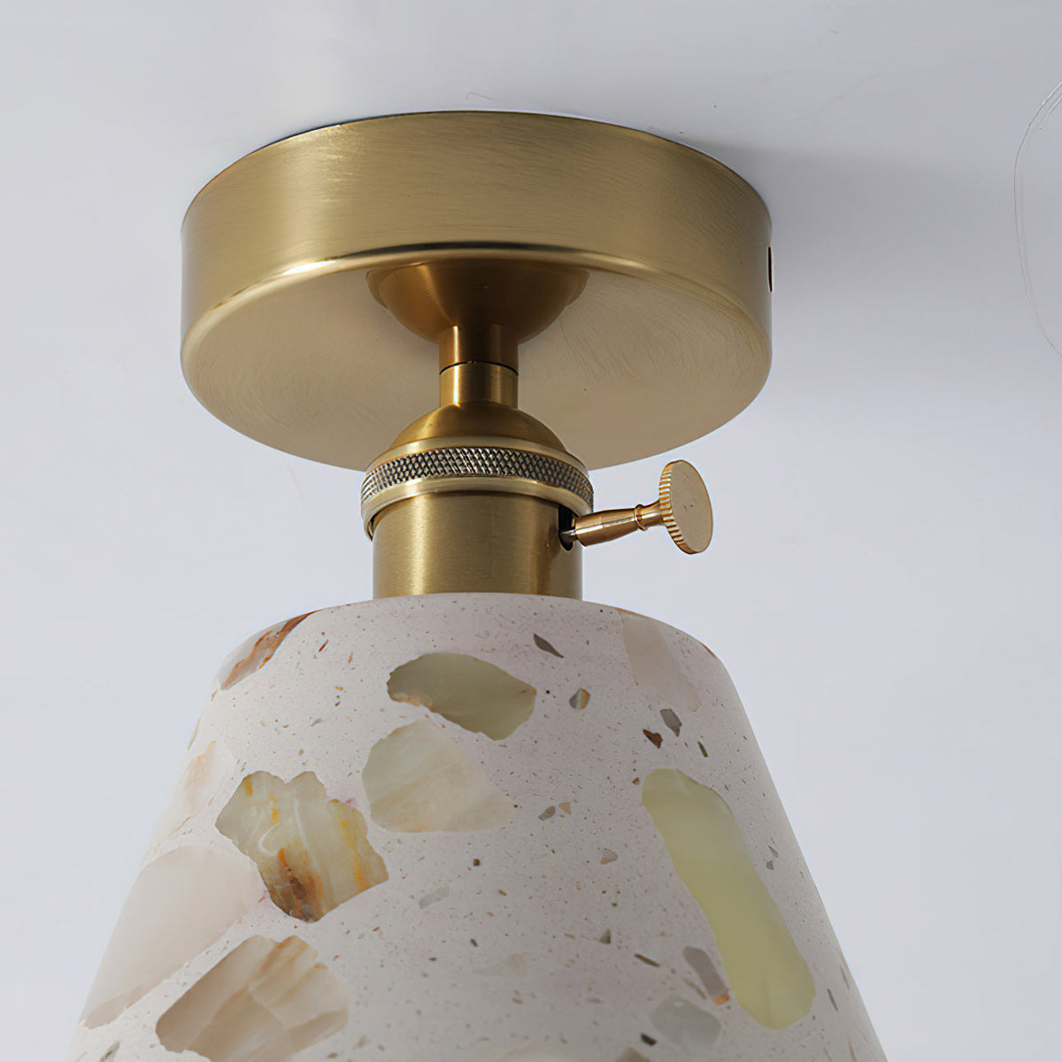Alvaro Ceiling Lamp, Model D, turned on, providing ample light.