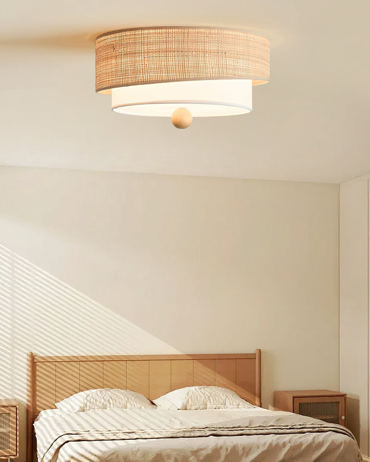 Another angle of the light in a living room.