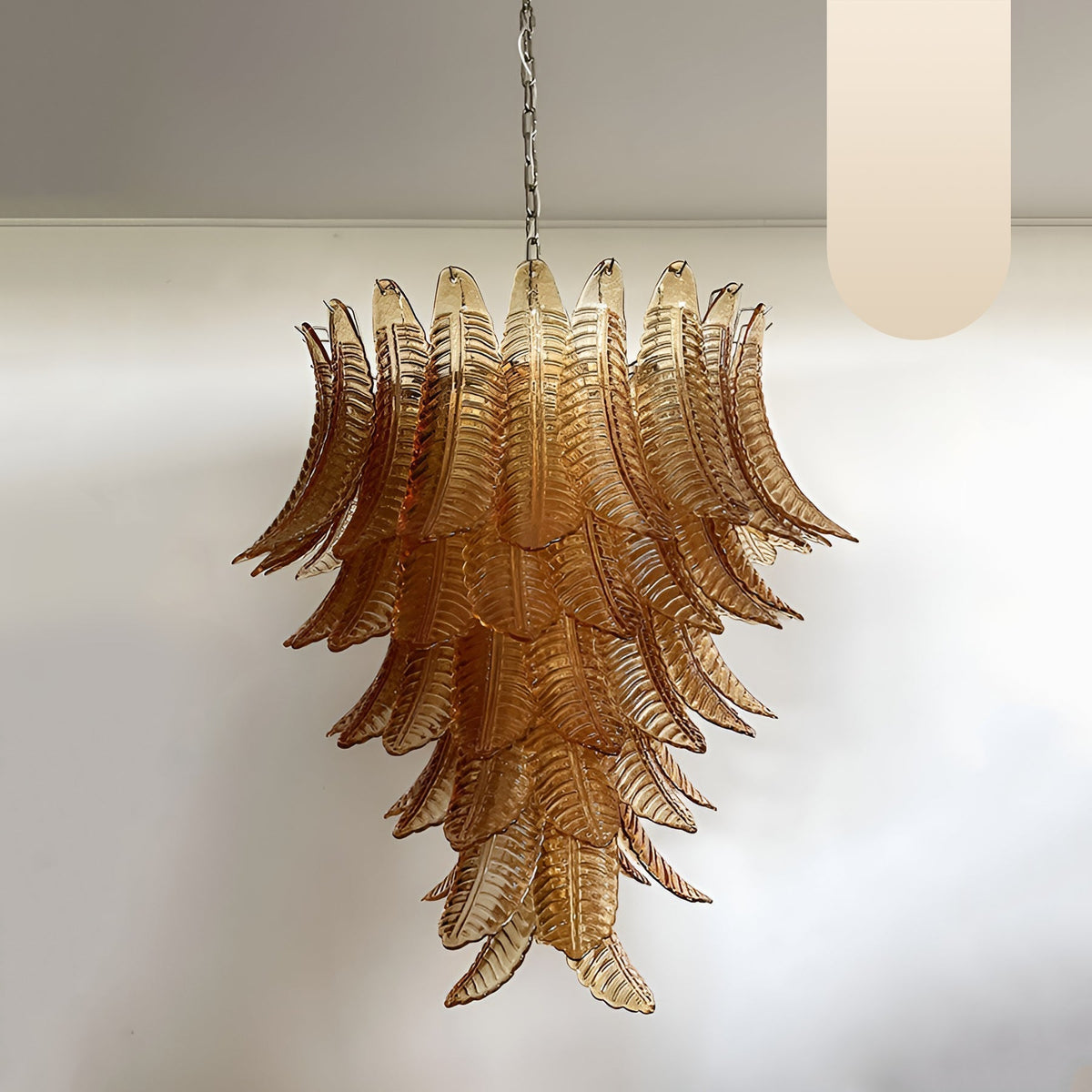 Rosilia Lustre en Verre de Murano Ambre
