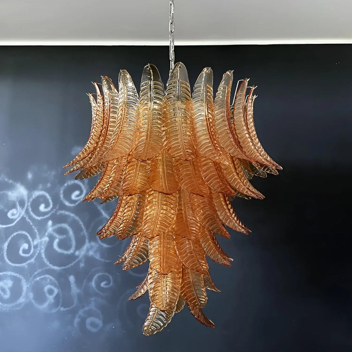 Rosilia Lustre en Verre de Murano Ambre