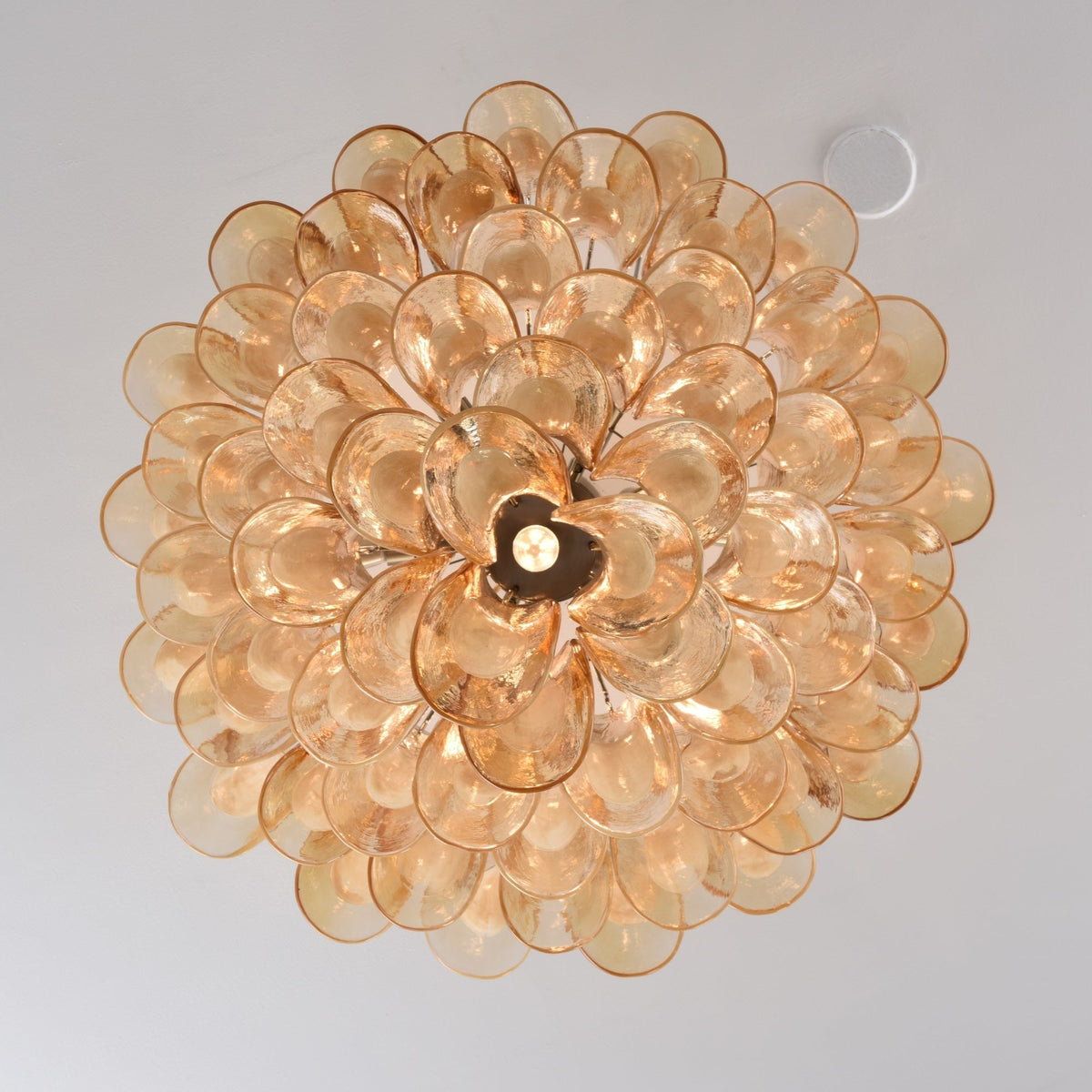 Talelia Plafonnier Ambre Pétale Verre Superposé Vintage
