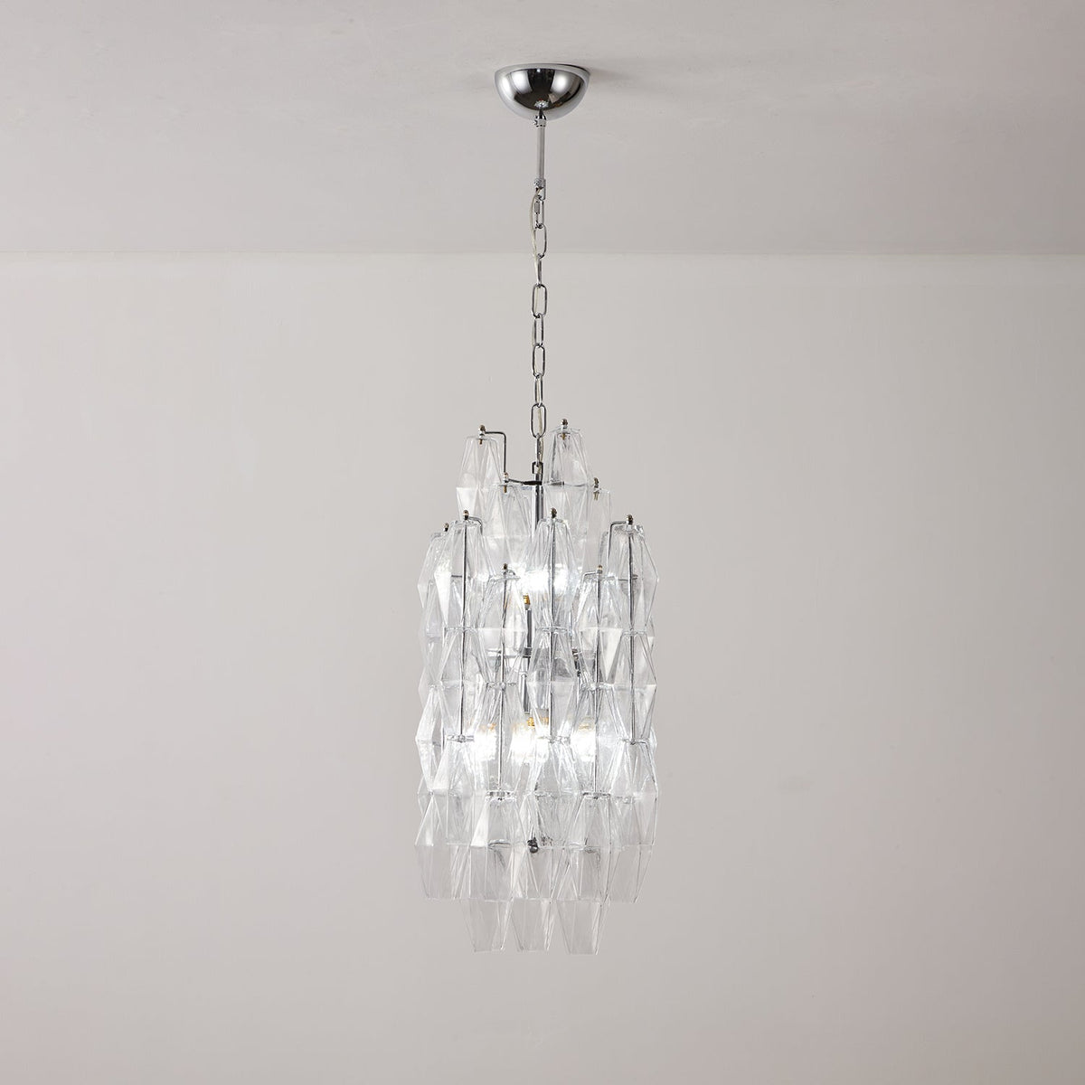 Periana Lustre Ambre Prisme Long Cascadant Verre