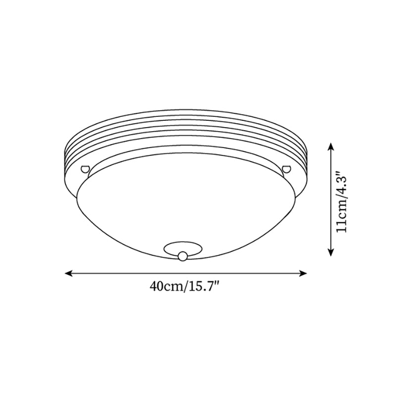 Povio Glass Flush Mount Ceiling Light-Neutral Decor