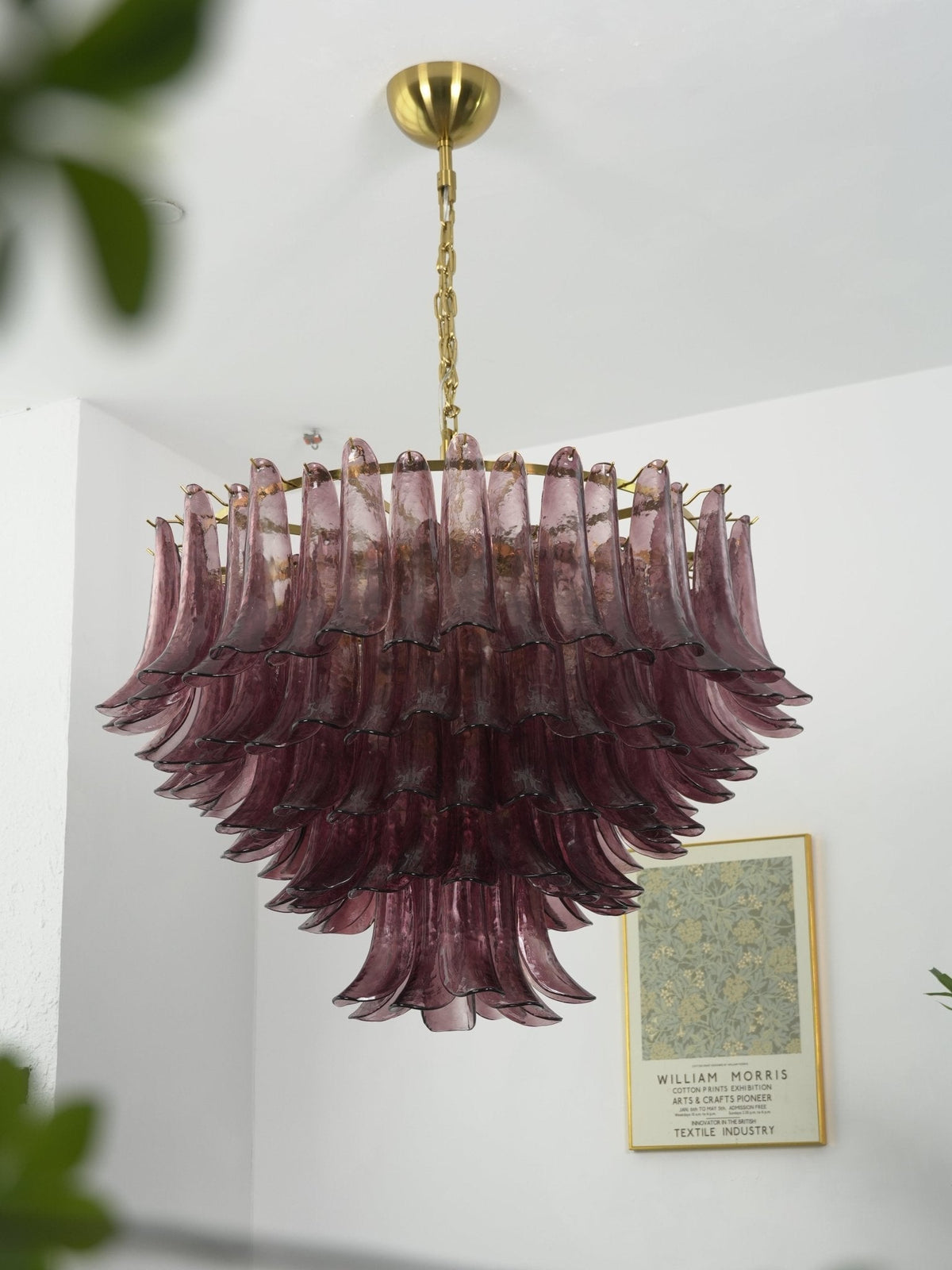 Amethyst Bloom Chandelier-Neutral Decor