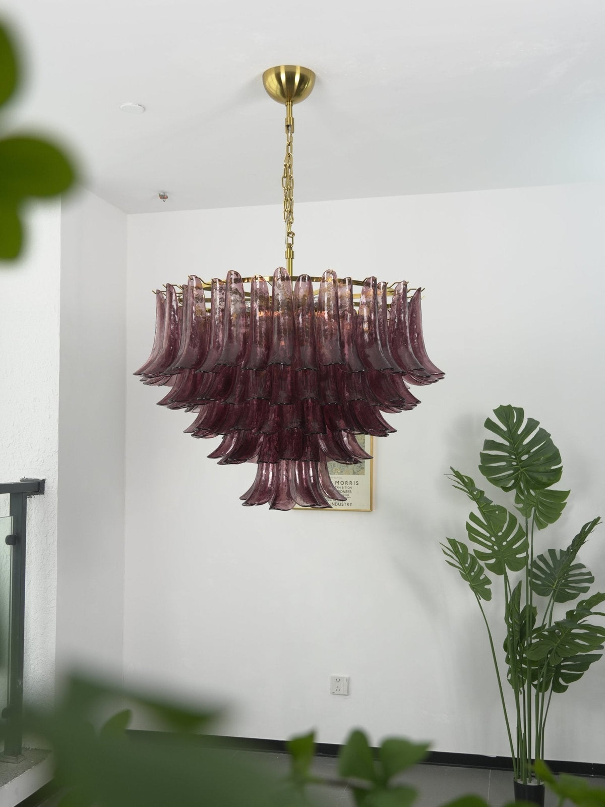 Amethyst Bloom Chandelier-Neutral Decor