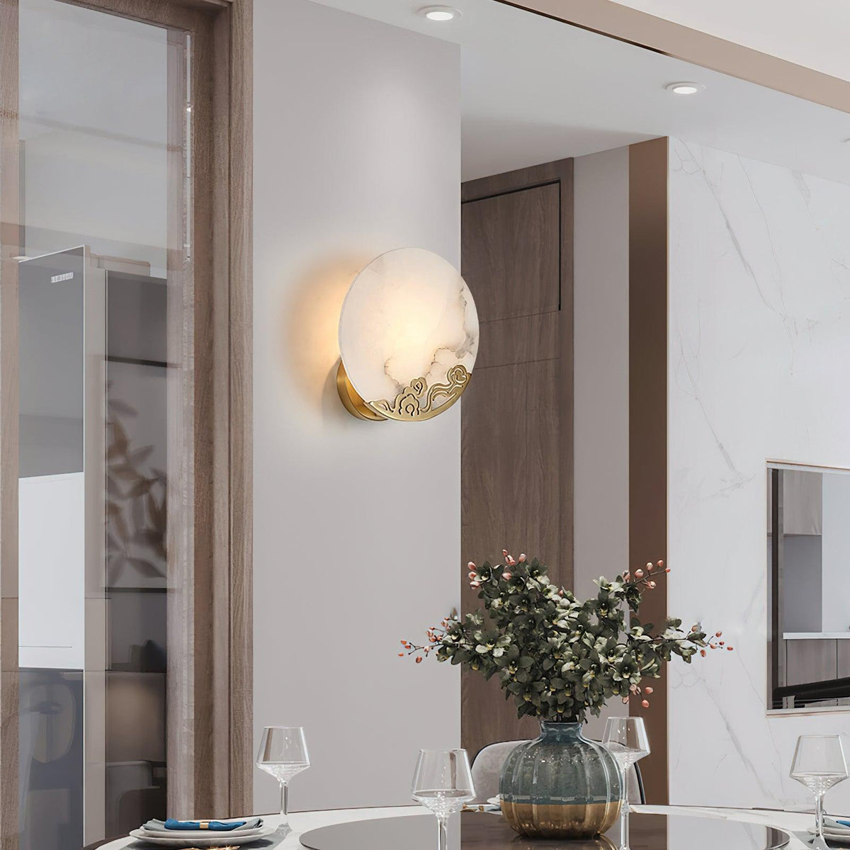 Eterna Alabaster Wall Lamp-Neutral Decor
