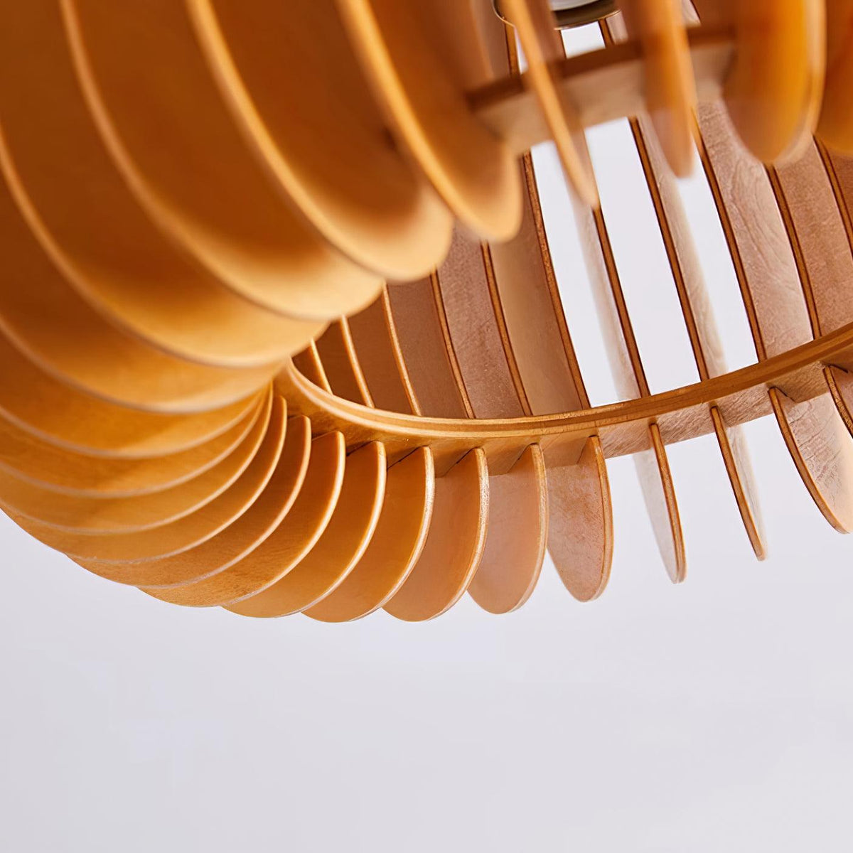 Ceiling Light Pumpkin with Basswood Canopy and Shade Natural-Neutral Decor