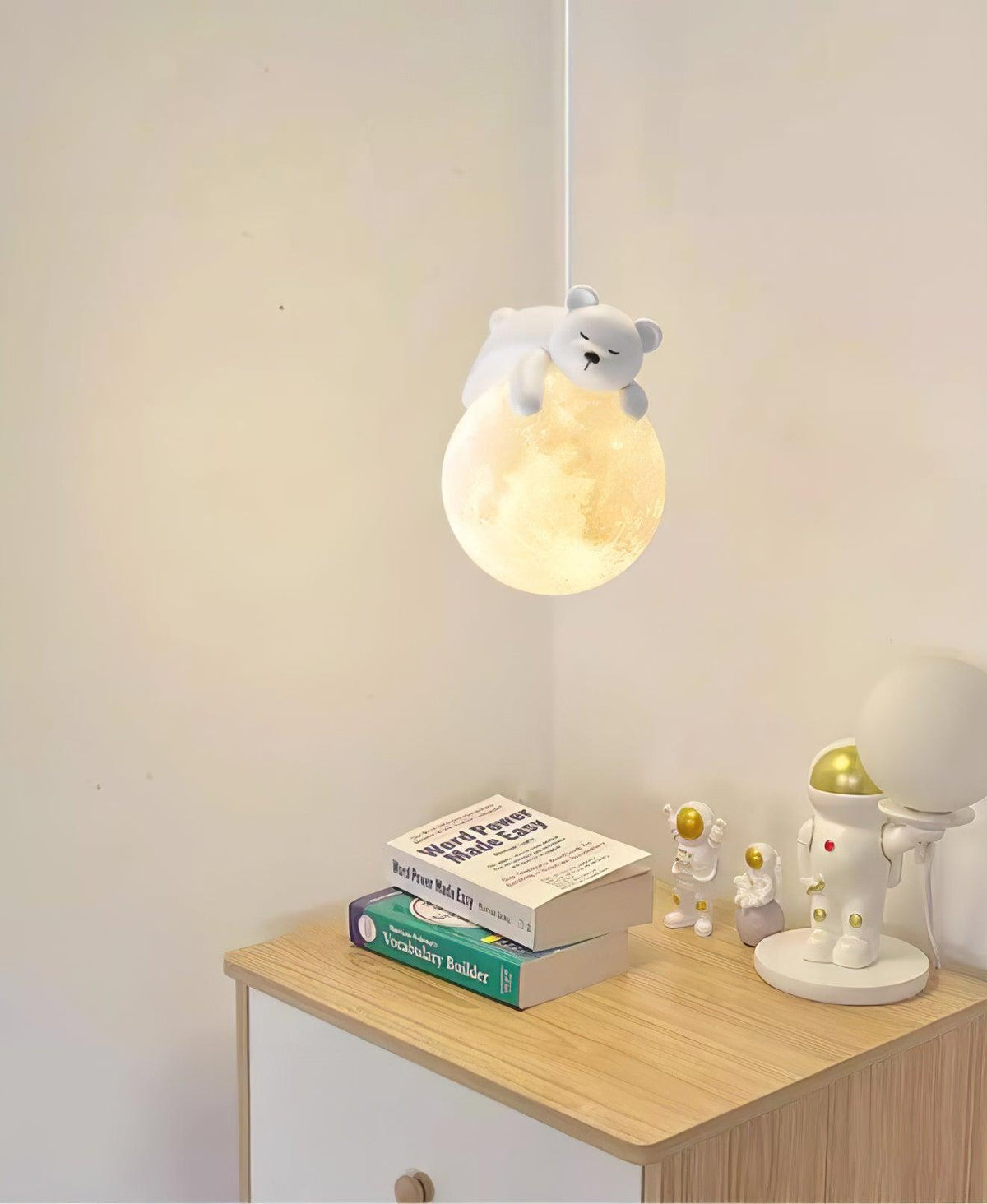 Sorena Suspension Lampe Ours Lune pour Chambre d'Enfant