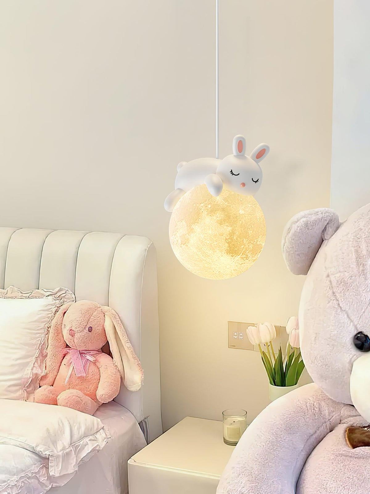 Sorena Suspension Lampe Ours Lune pour Chambre d'Enfant