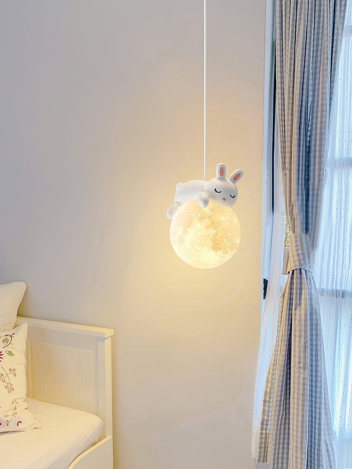 Sorena Suspension Lampe Ours Lune pour Chambre d'Enfant