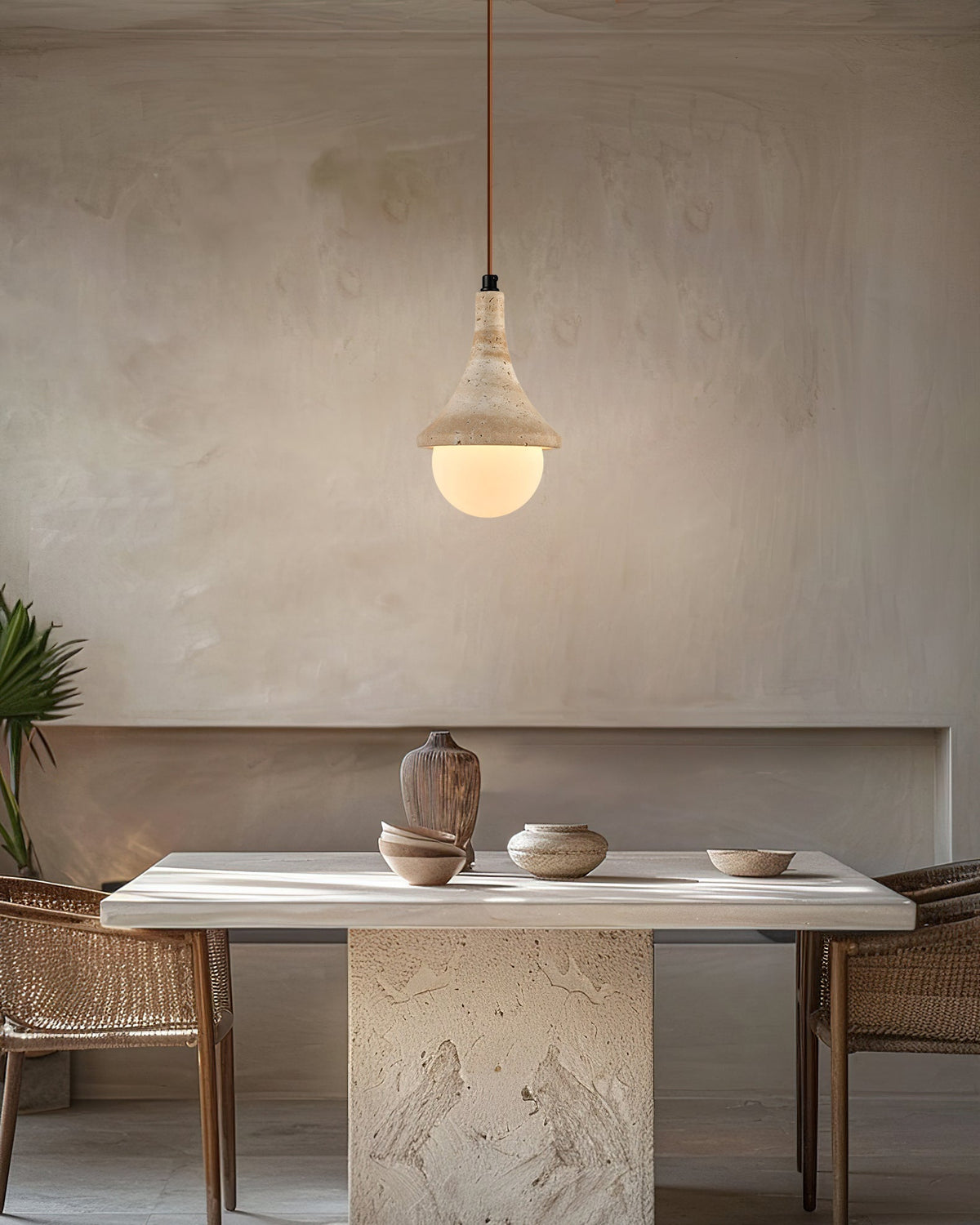 Annadel Pendant Light hanging over a kitchen island.