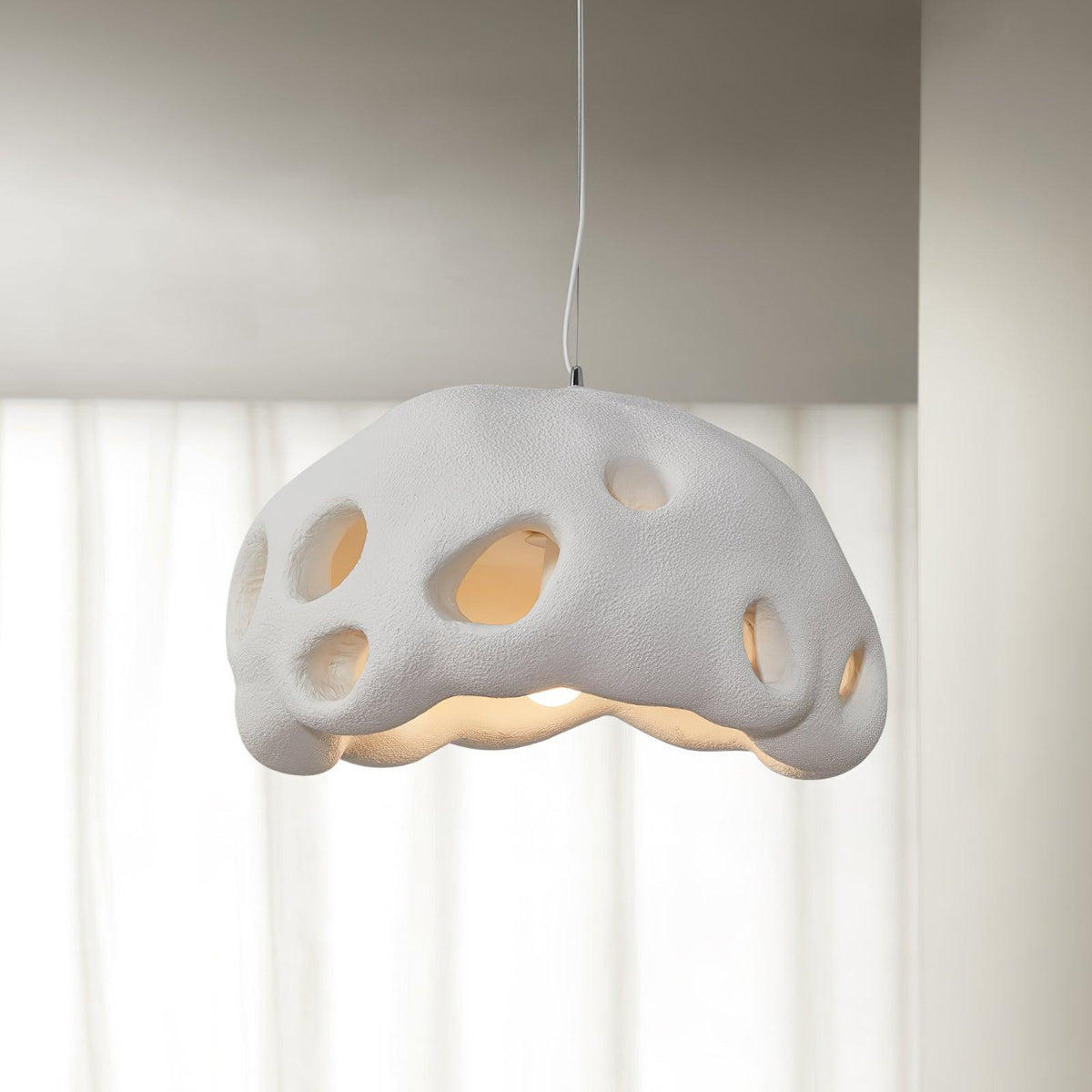 Nelelise Suspension Résine Blanche pour Salon