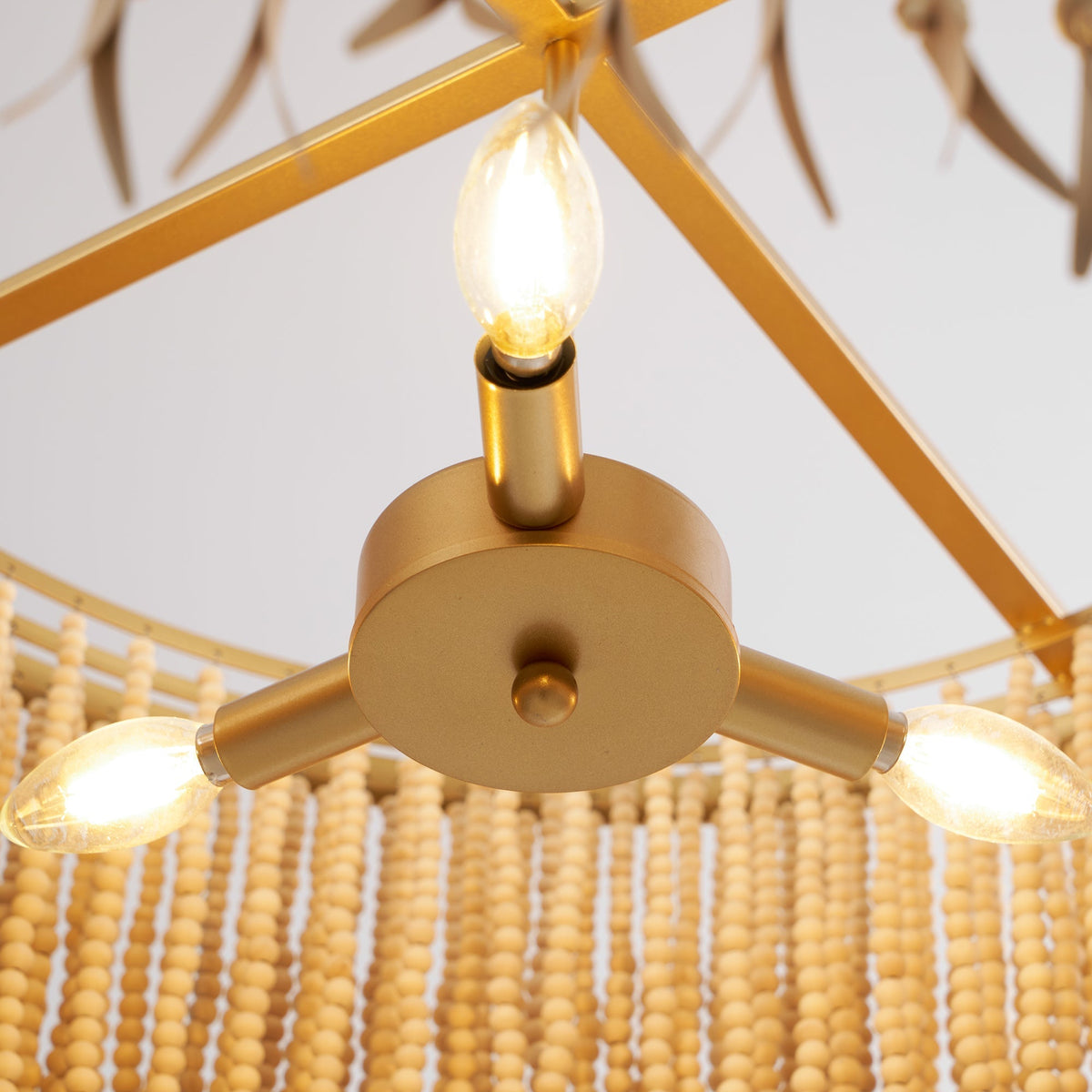 Ljomuvyn Lustre Postmoderne De Luxe En Bois Et Métal