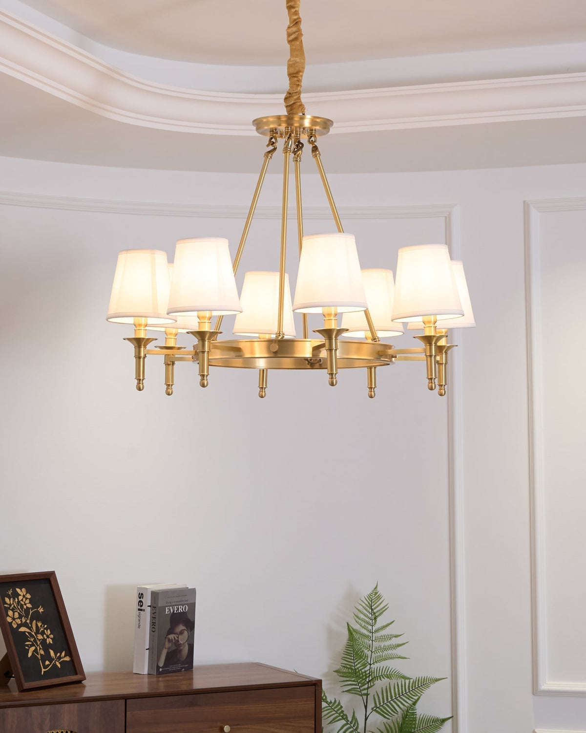 Kirevia Lustre Laiton Lin Moderne