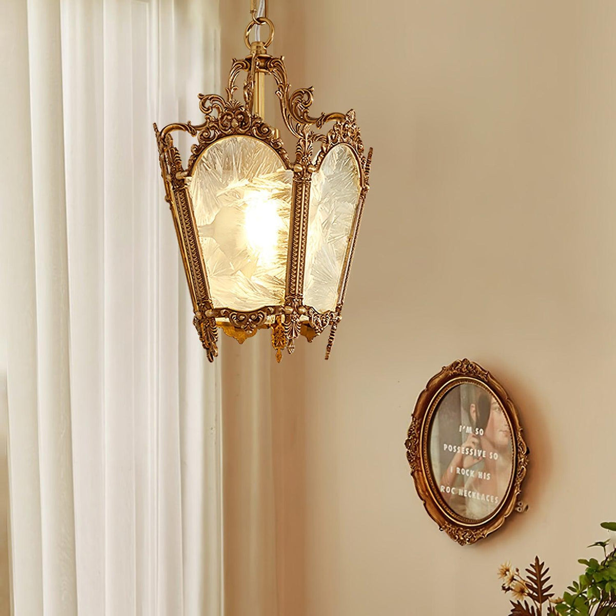 Felenae Suspension Laiton Empire Antique Élégante
