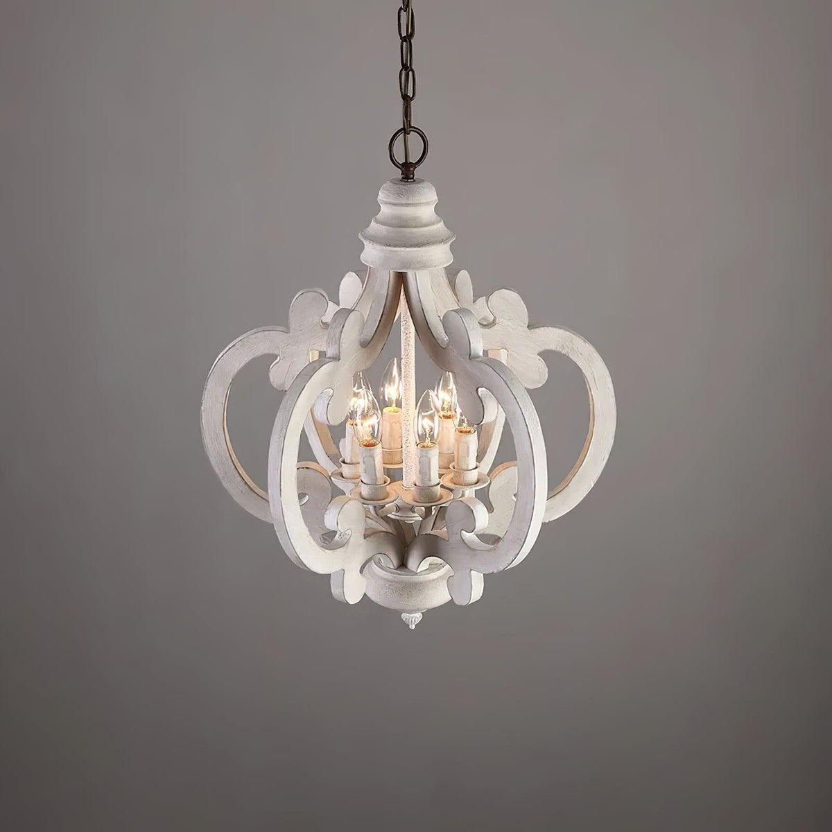 Olvira Lustre en Bois Vintage