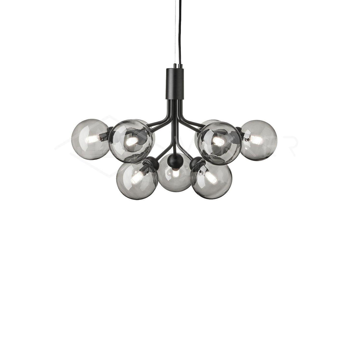 Peressa Suspension en Verre Globe Cluster Laiton