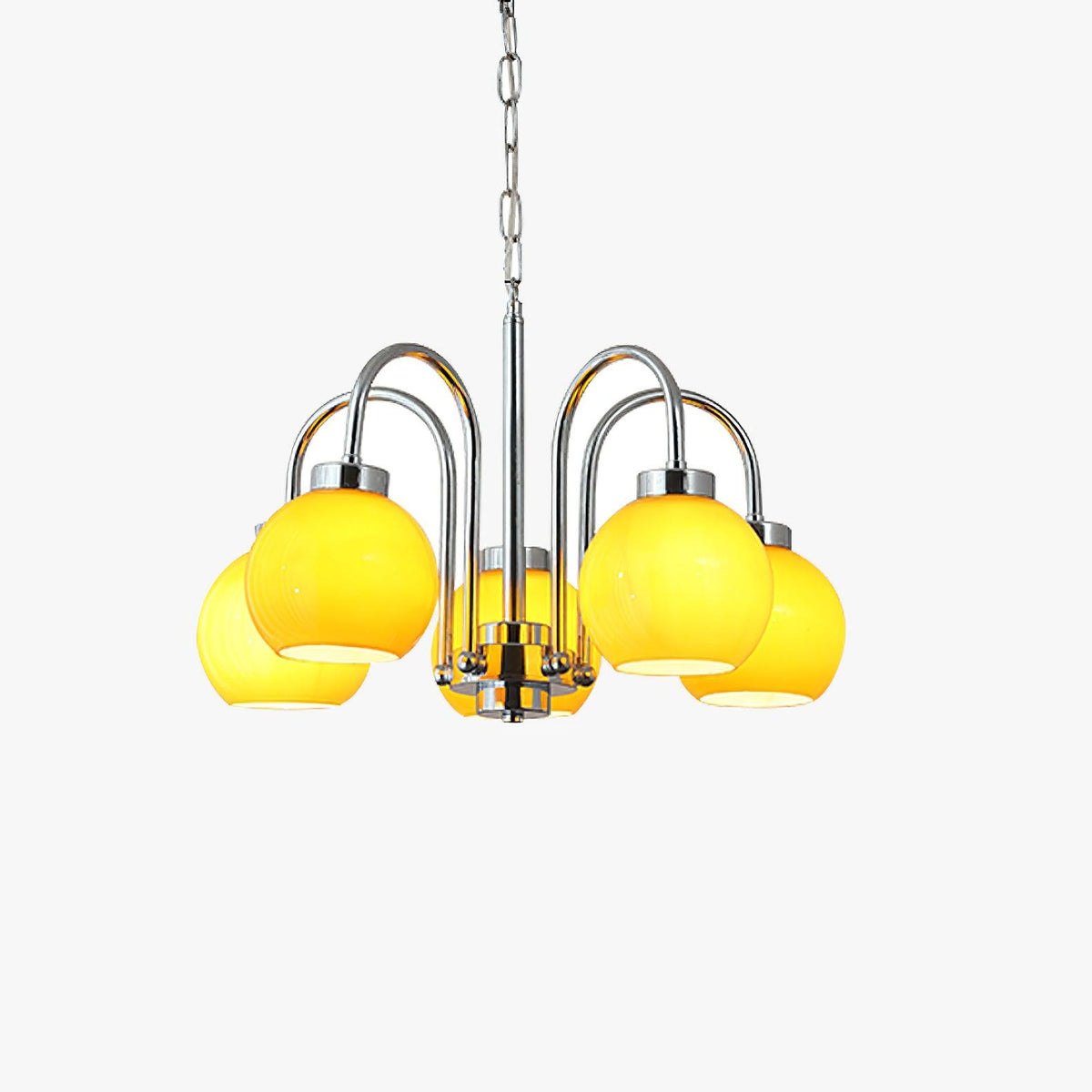 Iseleya Lustre Boules en Verre Jaune