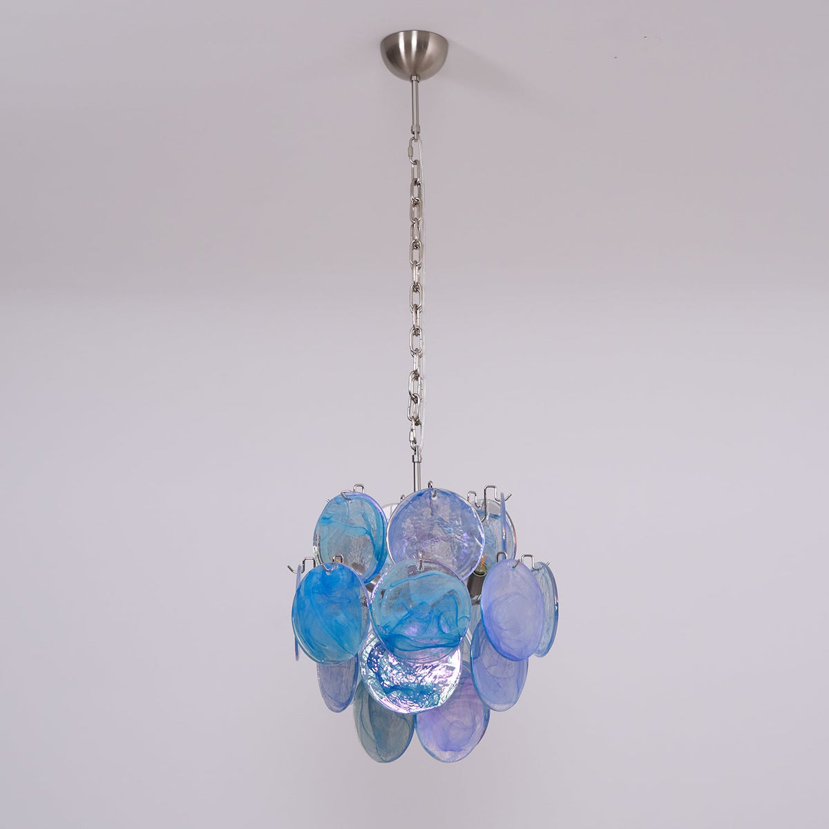 Veroria Lustre Verre Murano Bleu Aqua