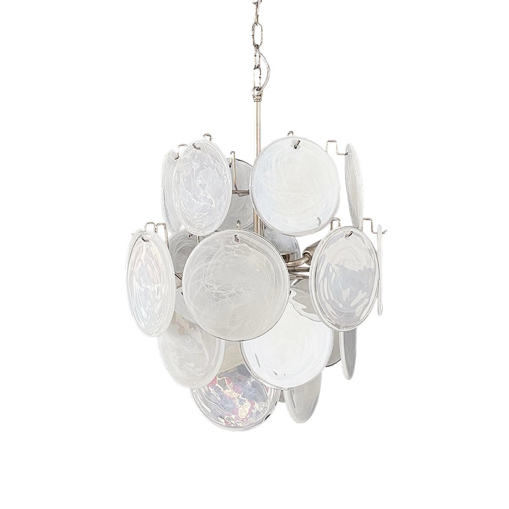 Melenna Lustre Abricot Murano Verre Disque Superposé Artistique