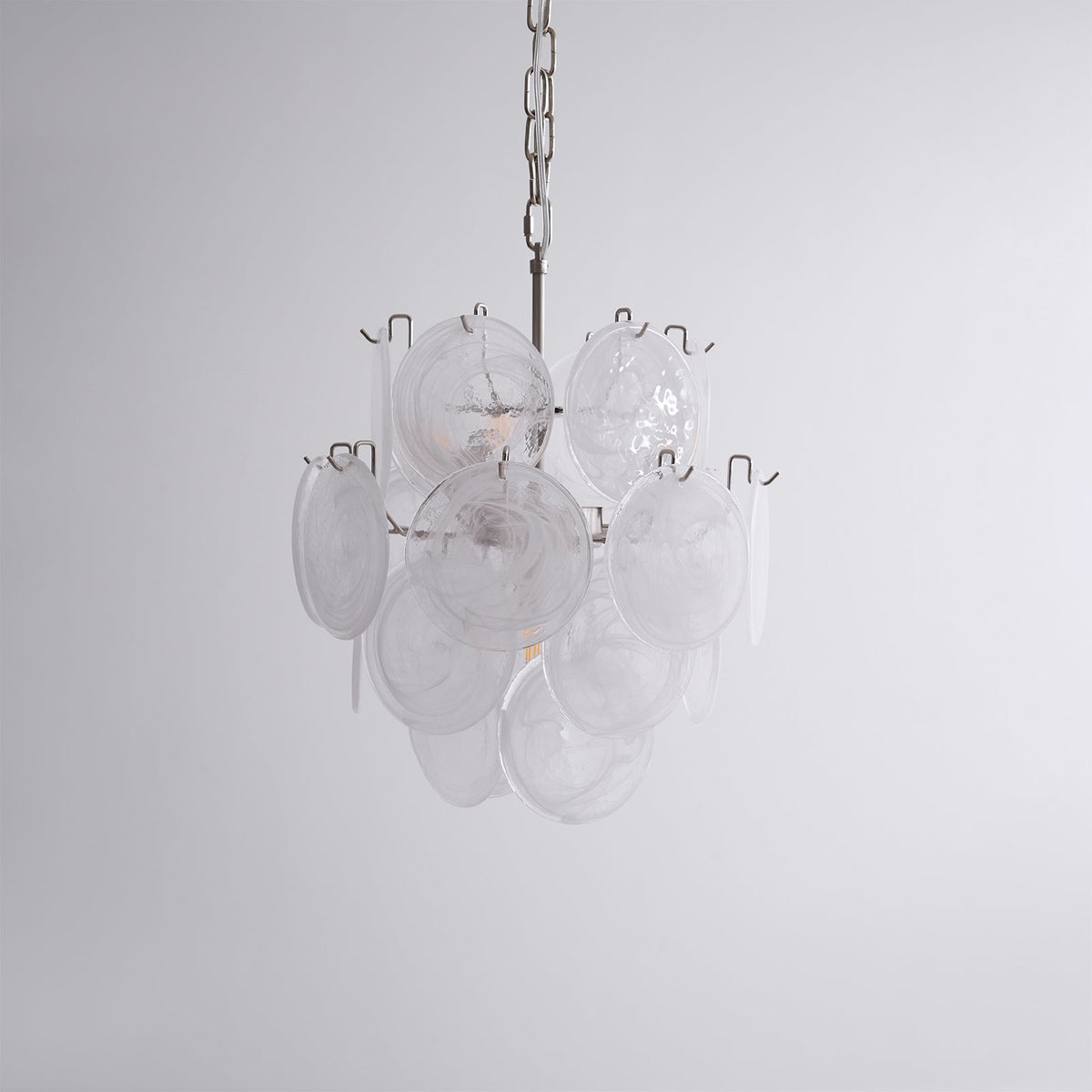 Melenna Lustre Abricot Murano Verre Disque Superposé Artistique