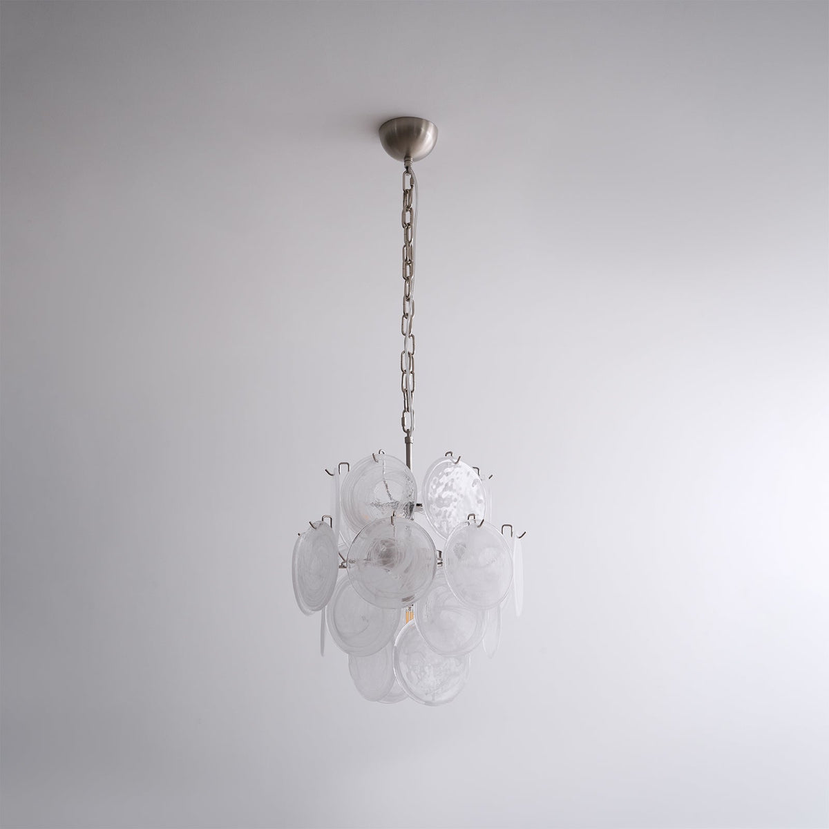 Melenna Lustre Abricot Murano Verre Disque Superposé Artistique