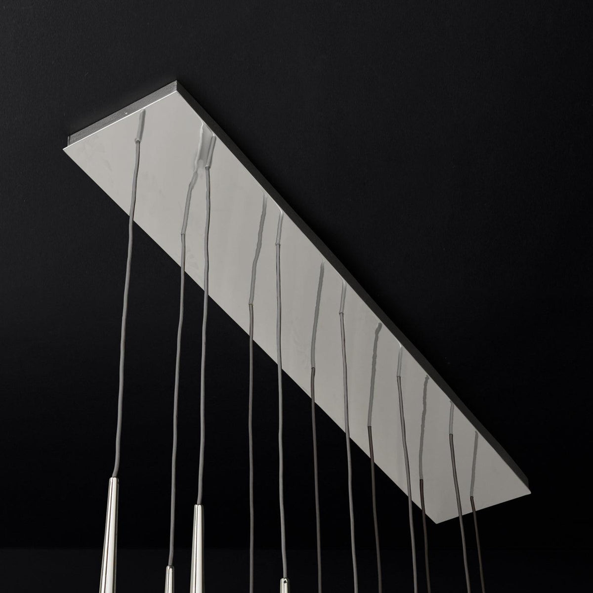 Chandelier with Polished Brass and Crystal Shades Minimalist-Neutral Decor
