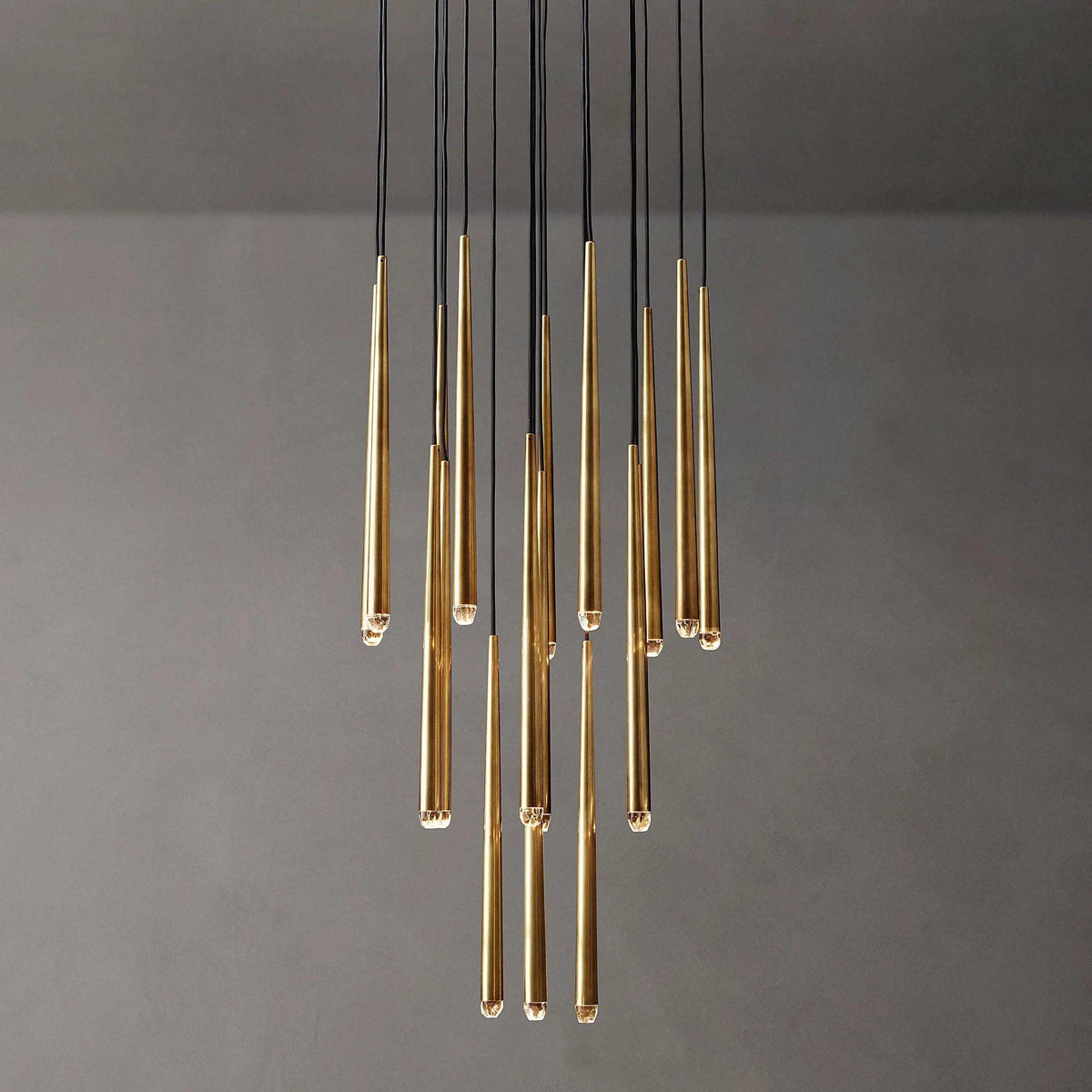 Larry Chandelier Crystal Brass Blackened Silver Staircase-Neutral Decor