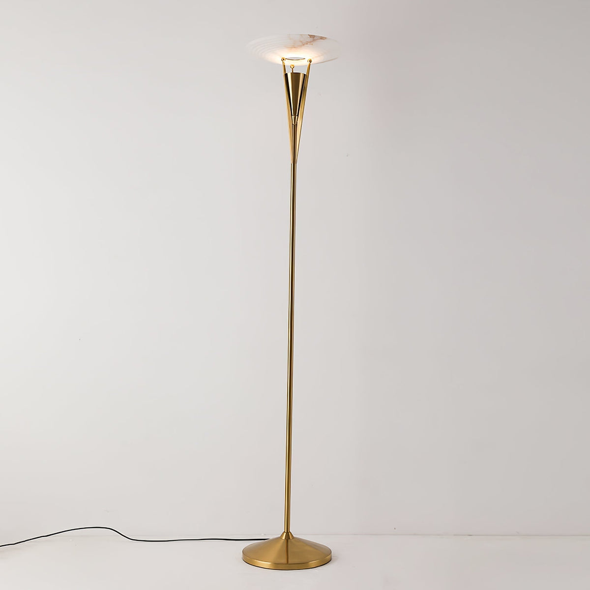 Veloros Lampadaire en Albâtre Cône