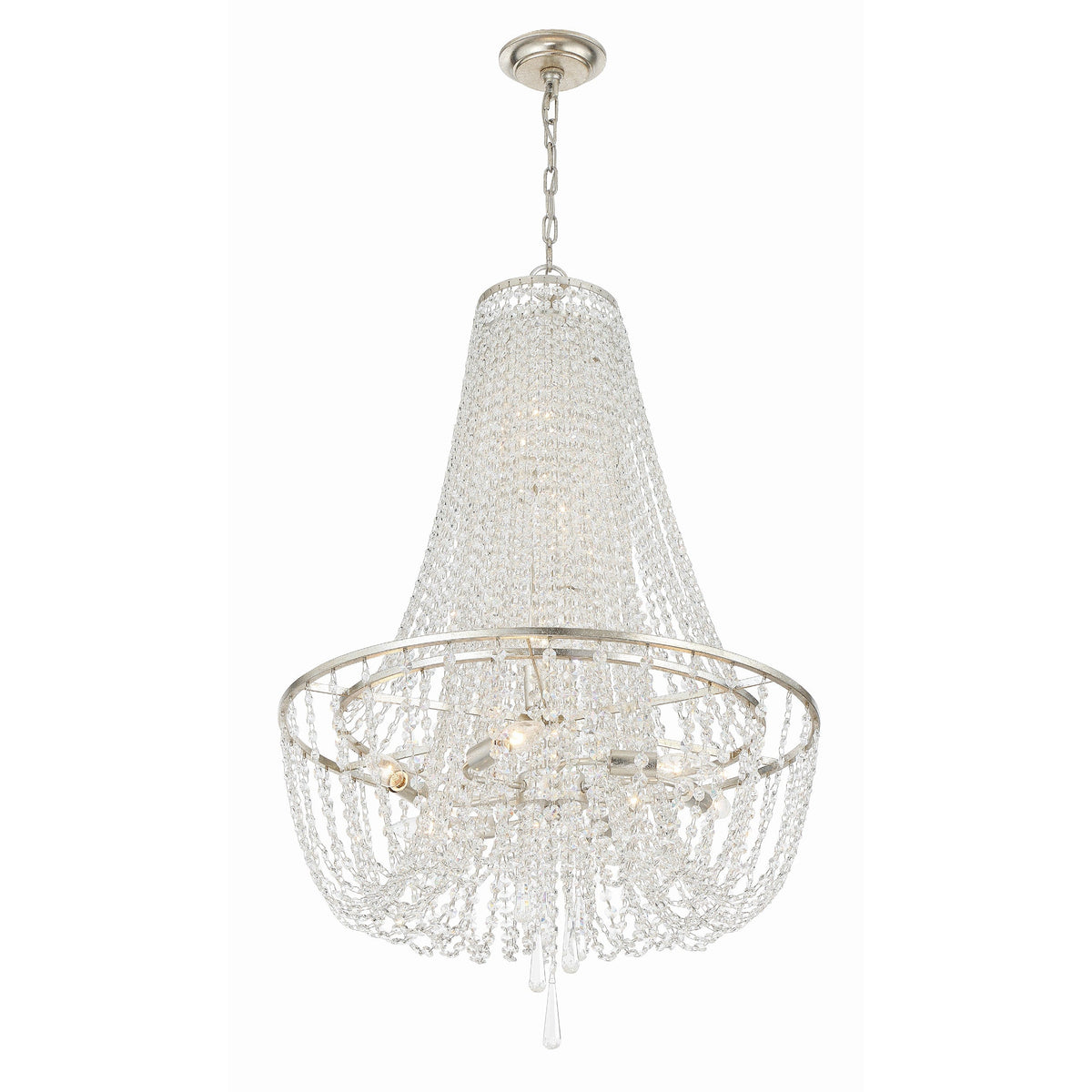 Sifuvys Lustre Métal Cristal Luxe Postmoderne