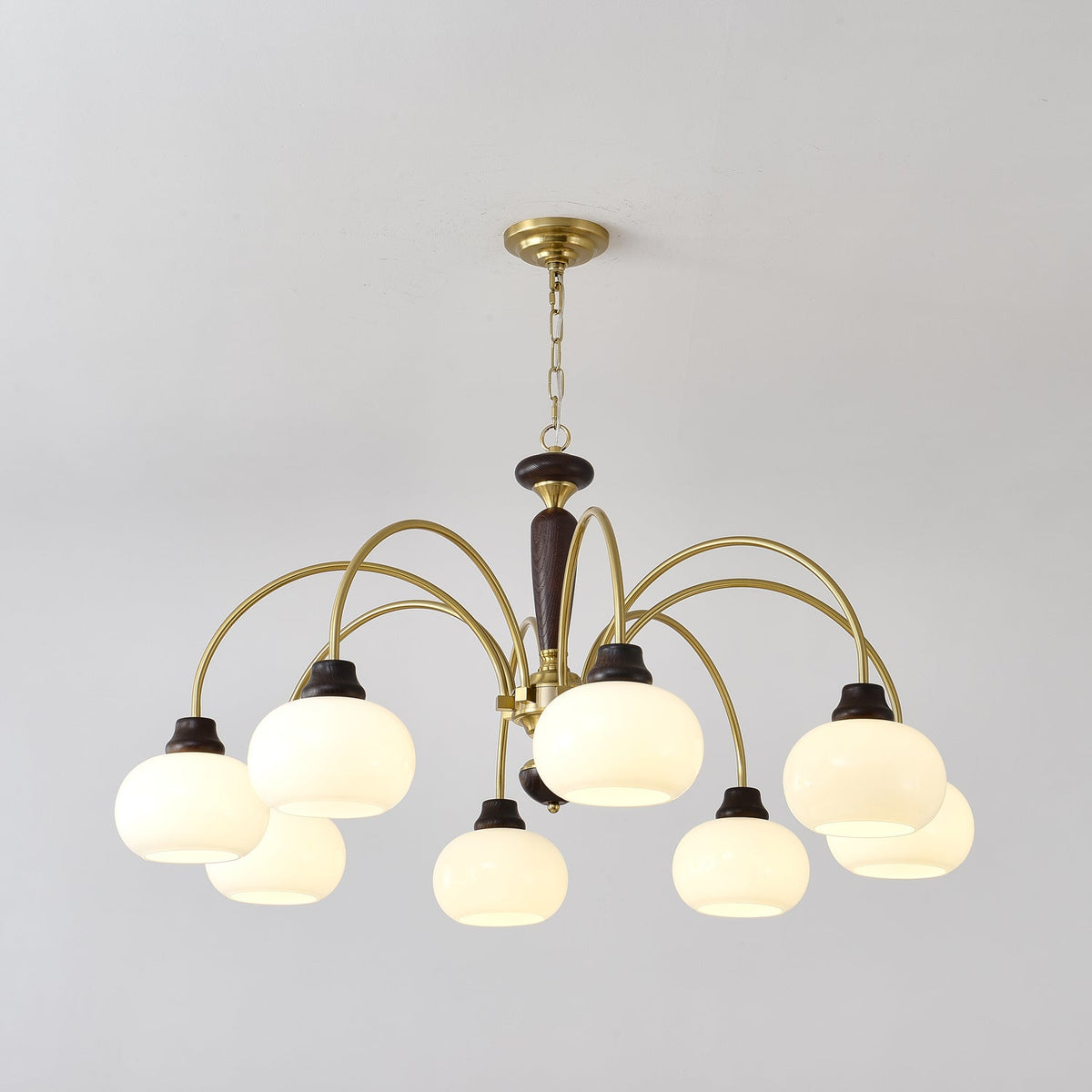 Fiorista Lustre Arqué Globe Blanc Abat-Jour