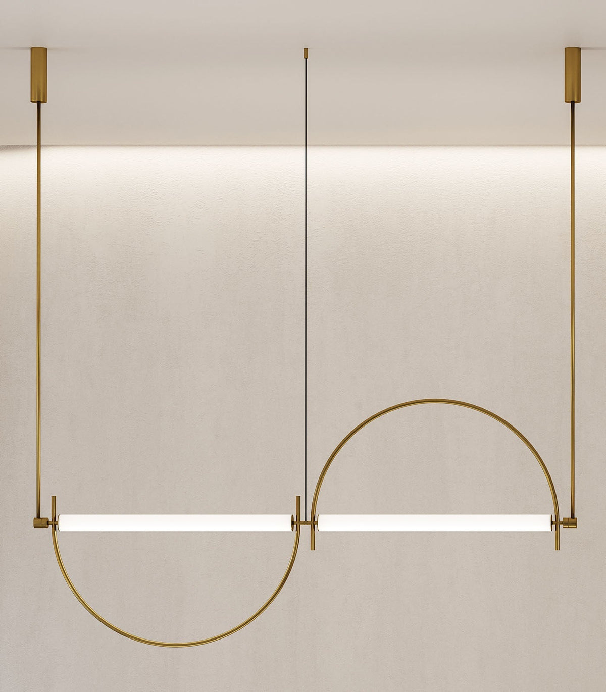 Arched Linear Led Chandelier-Neutral Decor