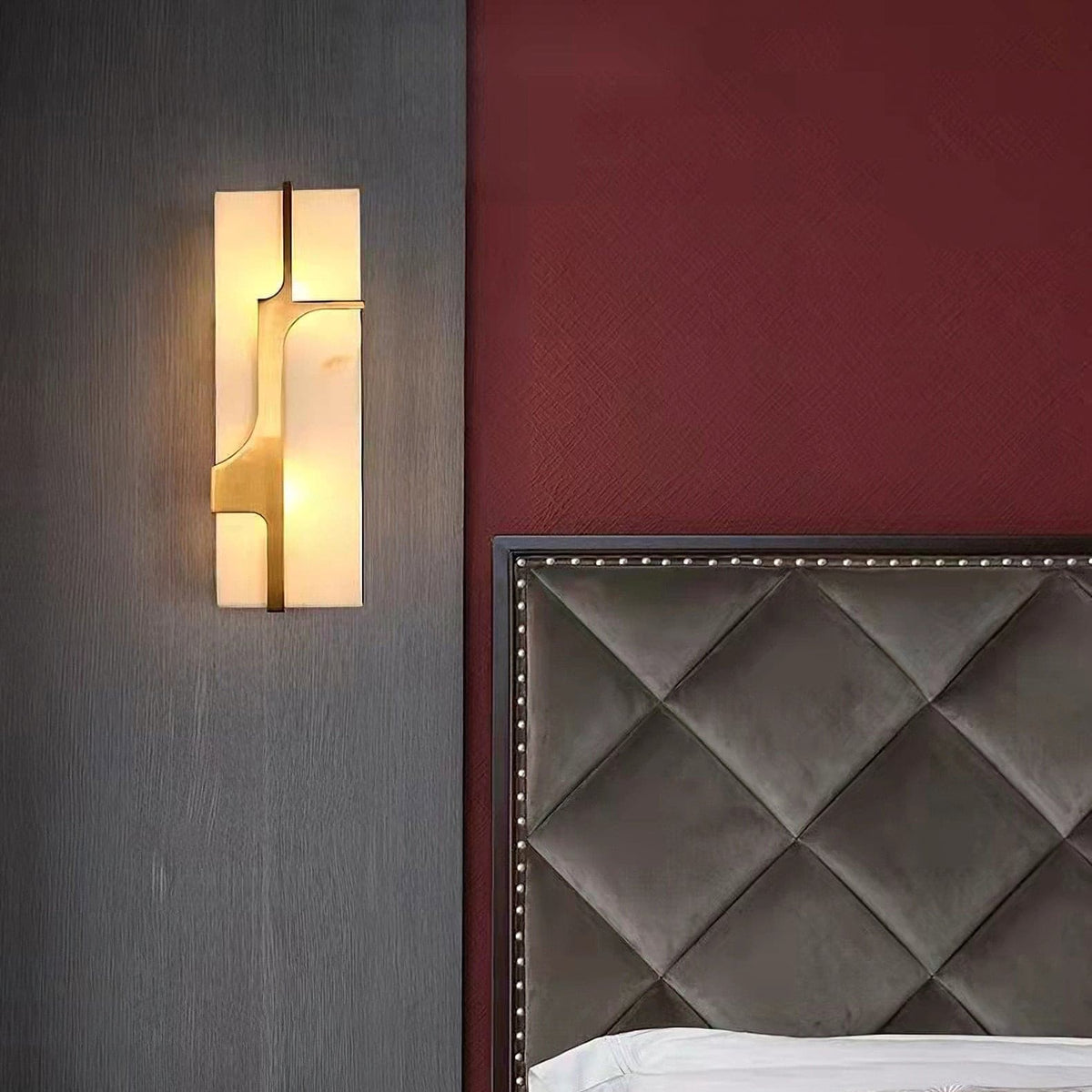 Ariel Wall Lamp Alabaster & Brass Elegance-Neutral Decor